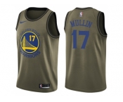 Men Nike Golden State Warriors #17 Chris Mullin Green Salute to Service NBA Swingman Jersey