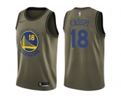 Men Nike Golden State Warriors #18 Omri Casspi Green Salute to Service NBA Swingman Jersey