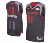Men's Adidas Golden State Warriors #11 Klay Thompson Swingman Charcoal 2017 All Star NBA Jersey