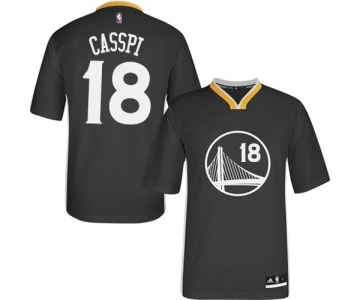 Men's Adidas Golden State Warriors #18 Omri Casspi Authentic Black Alternate NBA Jersey
