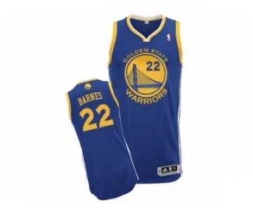 Men's Adidas Golden State Warriors #22 Matt Barnes Authentic Royal Blue Road NBA Jersey