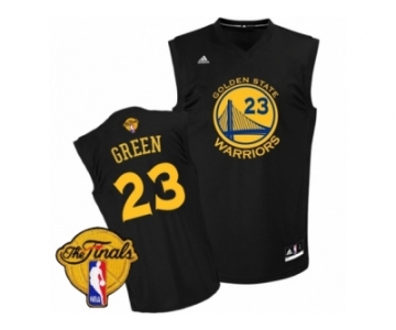 Men's Adidas Golden State Warriors #23 Draymond Green Swingman Black Fashion 2017 The Finals Patch NBA Jersey