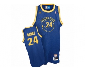 Men's Adidas Golden State Warriors #24 Rick Barry Swingman Royal Blue New Throwback NBA Jersey