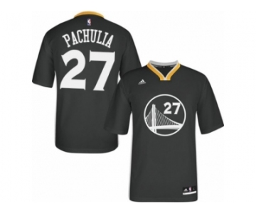 Men's Adidas Golden State Warriors #27 Zaza Pachulia Swingman Black Alternate NBA Jersey