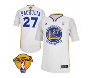 Men's Adidas Golden State Warriors #27 Zaza Pachulia Swingman White Alternate 2017 The Finals Patch NBA Jerse