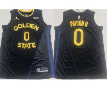 Men's Golden State Warriors #0 Gary Payton II Black 2024-25 Statement Edition Stitched Basketball Jersey