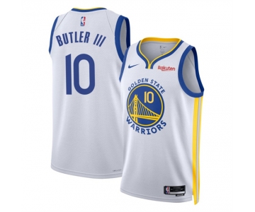 Men's Golden State Warriors #10 Jimmy Bulter III White 2025 Association Edition Swingman Stitched Basketball Jersey