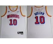 Men's Golden State Warriors #10 Jimmy Bulter III White 2025 Classic Edition Swingman Stitched Basketball Jersey