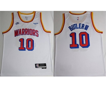 Men's Golden State Warriors #10 Jimmy Bulter III White 2025 Classic Edition Swingman Stitched Basketball Jersey