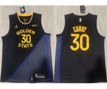 Men's Golden State Warriors #30 Stephen Curry Black 2024-25 Stitched Basketball Jersey