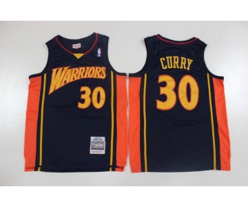 Men's Golden State Warriors #30 Stephen Curry Nike Navy  Mitchell & Ness  Player  jersey