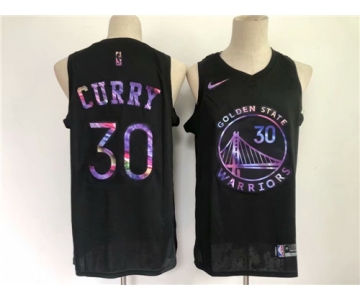 Men's Golden State Warriors #30 Stephen Curry Swingman Rainbow edition Basketball Jersey