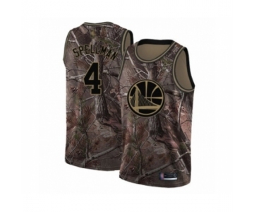 Men's Golden State Warriors #4 Omari Spellman Swingman Camo Realtree Collection Basketball Jersey