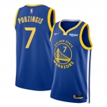 Men's Golden State Warriors #7 Kristaps Porzingis Blue 2026 Icon Edition Stitched Basketball Jersey