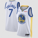 Men's Golden State Warriors #7 Kristaps Porzingis White 2026 Association Edition Swingman Stitched Basketball Jersey Men's Golden State Warriors #7 Kristaps Porzingis White 2026 Association Edition Swingman Stitched Basketball Jersey