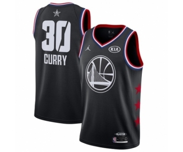 Men's Jordan Golden State Warriors #30 Stephen Curry Swingman Black 2019 All-Star Game Basketball Jersey