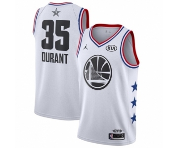 Men's Jordan Golden State Warriors #35 Kevin Durant Swingman White 2019 All-Star Game Basketball Jersey