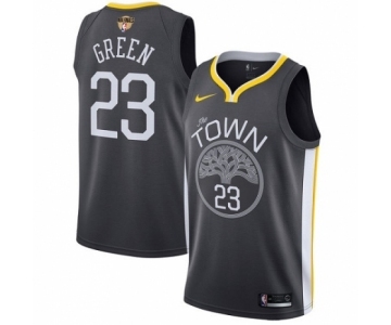 Men's Nike Golden State Warriors #23 Draymond Green Swingman Black Alternate 2018 NBA Finals Bound NBA Jersey - Statement Edition