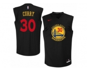 Men's Nike Golden State Warriors #30 Stephen Curry Authentic Black New Fashion NBA Jersey