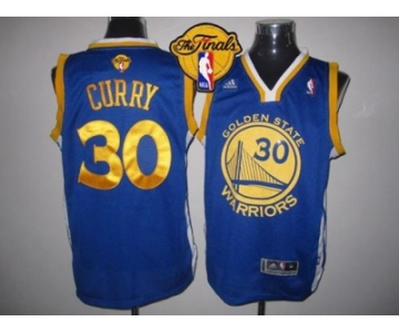 NBA Golden State Warrlors #30 Stephen Curry Blue Swingman The Finals Patch Stitched Jerseys