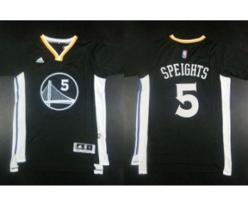 NBA Golden State Warrlors #5 Marreese Speights Black New Alternate Stitched Jerseys