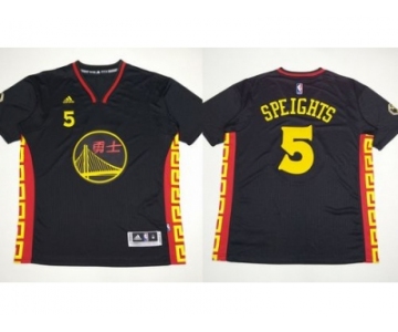 NBA Golden State Warrlors #5 Marreese Speights Black Slate Chinese New Year Stitched Jerseys