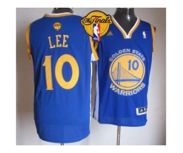 NBA Revolution 30 Golden State Warrlors #10 David Lee Blue The Finals Patch Stitched Jerseys