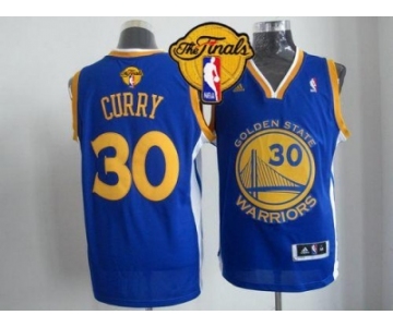 NBA Revolution 30 Golden State Warrlors #30 Stephen Curry Blue The Finals Patch Stitched Jerseys