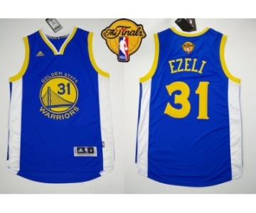 NBA Revolution 30 Golden State Warrlors #31 Festus Ezeli Blue The Finals Patch Stitched Jerseys