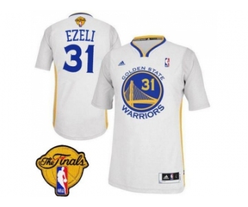 NBA Revolution 30 Golden State Warrlors #31 Festus Ezeli White Alternate The Finals Patch Stitched Jerseys