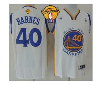 NBA Revolution 30 Golden State Warrlors #40 Harrison Barnes White The Finals Patch Stitched Jerseys