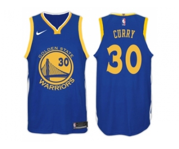 Nike NBA Golden State Warriors #30 Stephen Curry Jersey 2017-18 New Season Blue Jersey