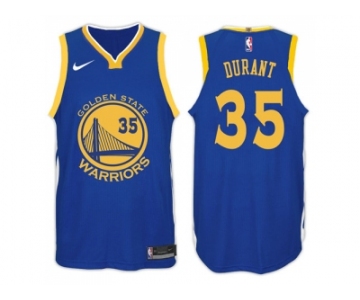 Nike NBA Golden State Warriors #35 Kevin Durant Jersey 2017-18 New Season Blue Jersey