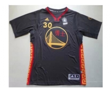 nba jerseys golden state warriors #30 curry black[2015 armorslays]