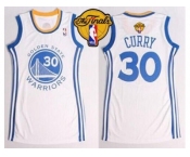 NBA Women Warriors #30 Stephen Curry White The Finals Patch Dress Stitched Jerseys