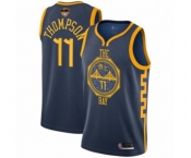 Women Golden State Warriors #11 Klay Thompson Swingman Navy Blue Basketball 2019 Basketball Finals Bound Jersey - City Edition