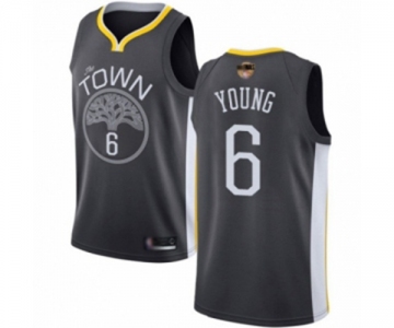 Women Golden State Warriors #6 Nick Young Swingman Black 2019 Basketball Finals Bound Basketball Jersey - Statement Edition