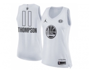 Women Nike Golden State Warriors #11 Klay Thompson White NBA Jordan Swingman 2018 All-Star Game Jersey