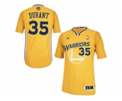 Women's Adidas Golden State Warriors #35 Kevin Durant Swingman Gold Alternate NBA Jersey