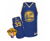 Women's Adidas Golden State Warriors #35 Kevin Durant Swingman Royal Blue Road 2017 The Finals Patch NBA Jersey
