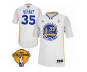 Women's Adidas Golden State Warriors #35 Kevin Durant Swingman White Alternate 2017 The Finals Patch NBA Jersey