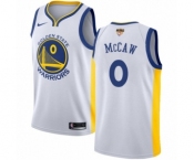 Women's Nike Golden State Warriors #0 Patrick McCaw Authentic White Home 2018 NBA Finals Bound NBA Jersey - Association Edition