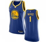 Women's Nike Golden State Warriors #1 JaVale McGee Authentic Royal Blue Road NBA Jersey - Icon Edition