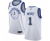 Women's Nike Golden State Warriors #1 JaVale McGee Swingman White Hardwood Classics NBA Jersey