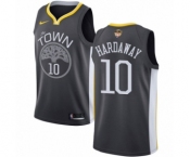 Women's Nike Golden State Warriors #10 Tim Hardaway Swingman Black Alternate 2018 NBA Finals Bound NBA Jersey - Statement Edition