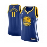 Women's Nike Golden State Warriors #11 Klay Thompson Authentic Royal Blue Road 2018 NBA Finals Bound NBA Jersey - Icon Edition