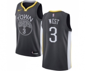 Women's Nike Golden State Warriors #3 David West Swingman Black Alternate NBA Jersey - Statement Edition