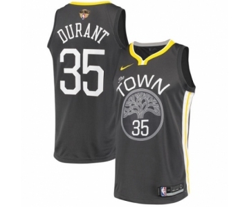 Women's Nike Golden State Warriors #35 Kevin Durant Swingman Black Alternate 2018 NBA Finals Bound NBA Jersey - Statement Edition