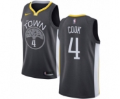 Women's Nike Golden State Warriors #4 Quinn Cook Authentic Black NBA Jersey - Statement Edition