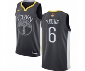 Women's Nike Golden State Warriors #6 Nick Young Swingman Black Alternate 2018 NBA Finals Bound NBA Jersey - Statement Edition